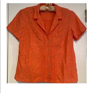 Maeve by Anthropologie Embroidered Button Up